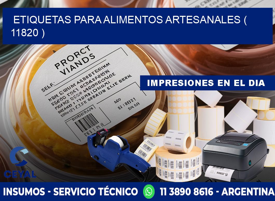 ETIQUETAS PARA ALIMENTOS ARTESANALES ( 11820 )