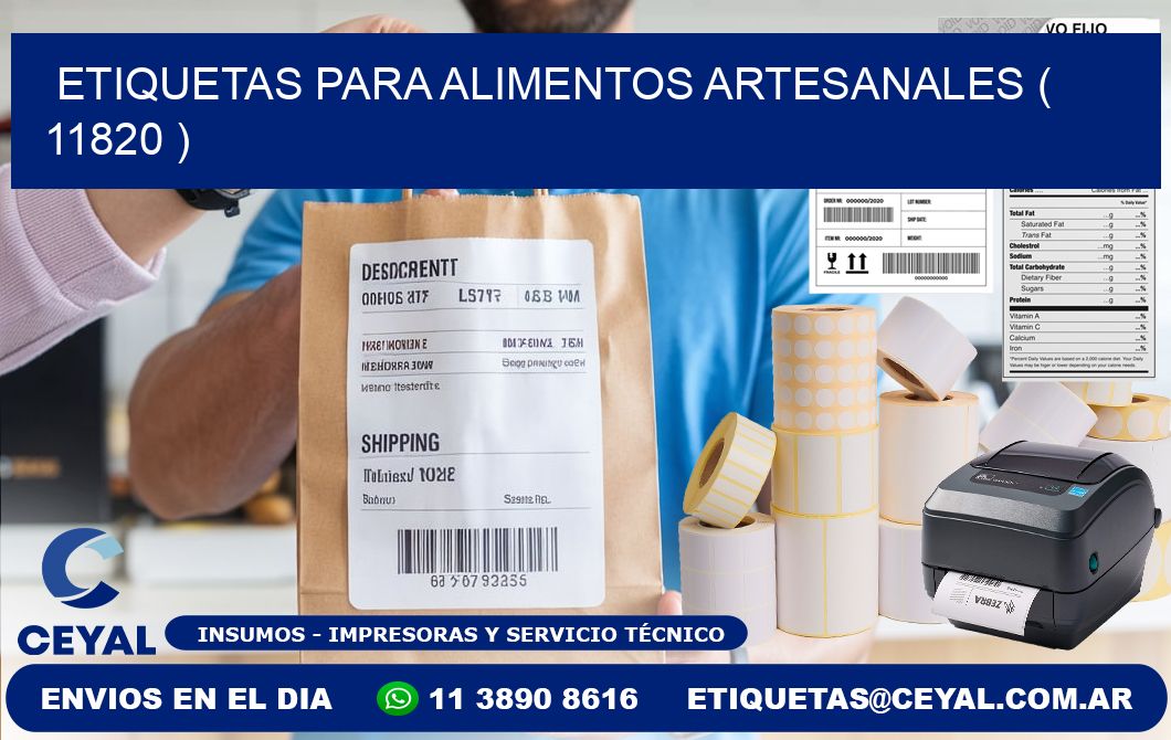 ETIQUETAS PARA ALIMENTOS ARTESANALES ( 11820 )