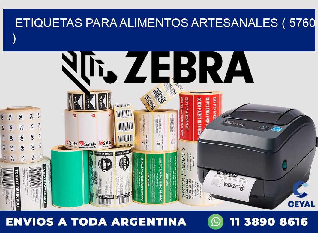 ETIQUETAS PARA ALIMENTOS ARTESANALES ( 5760 )