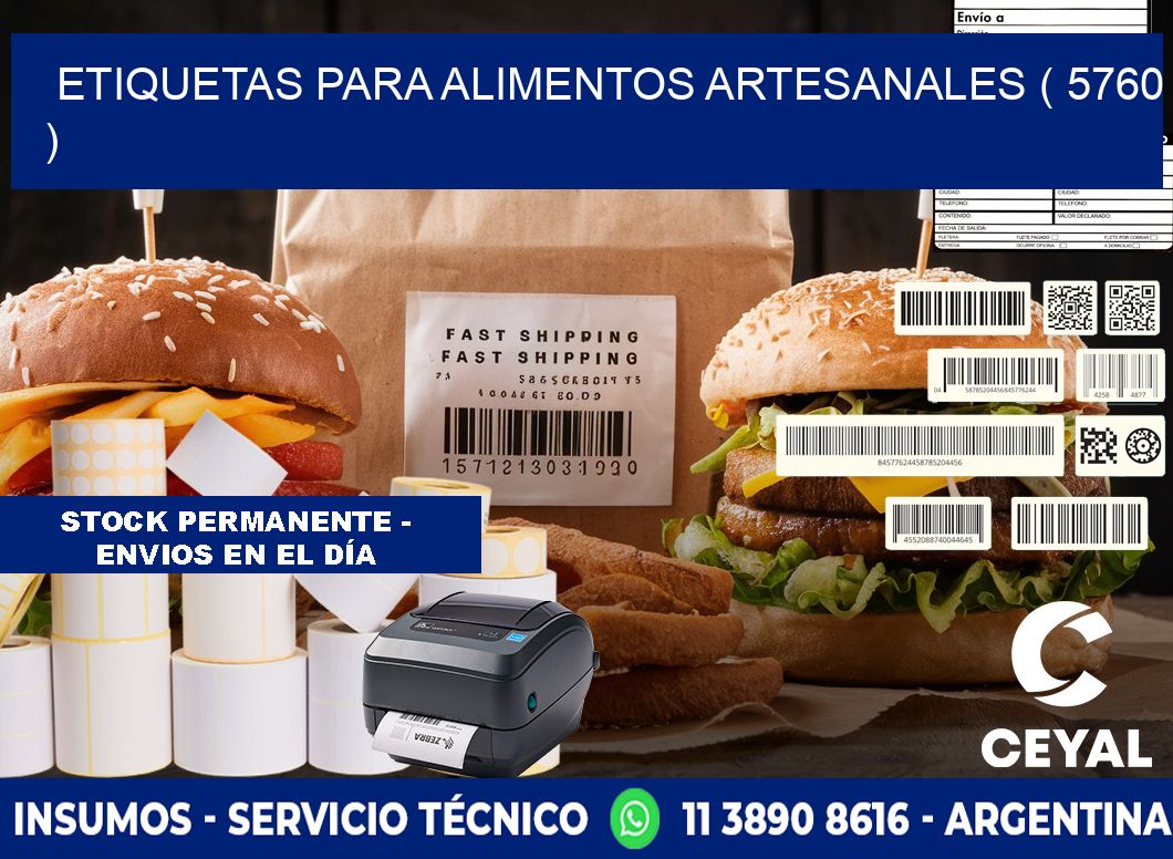 ETIQUETAS PARA ALIMENTOS ARTESANALES ( 5760 )