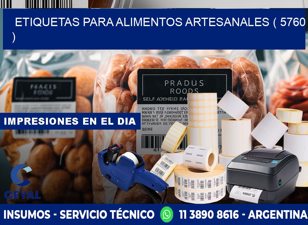 ETIQUETAS PARA ALIMENTOS ARTESANALES ( 5760 )