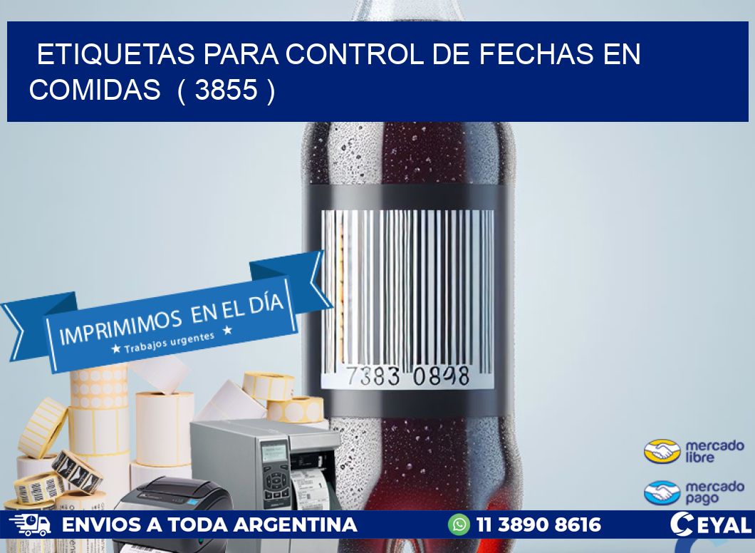 ETIQUETAS PARA CONTROL DE FECHAS EN COMIDAS ( 3855 )