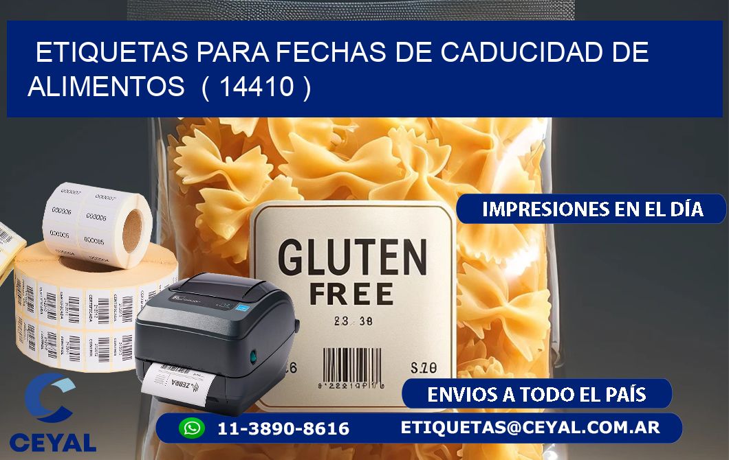 ETIQUETAS PARA FECHAS DE CADUCIDAD DE ALIMENTOS  ( 14410 )