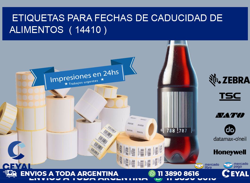 ETIQUETAS PARA FECHAS DE CADUCIDAD DE ALIMENTOS ( 14410 )