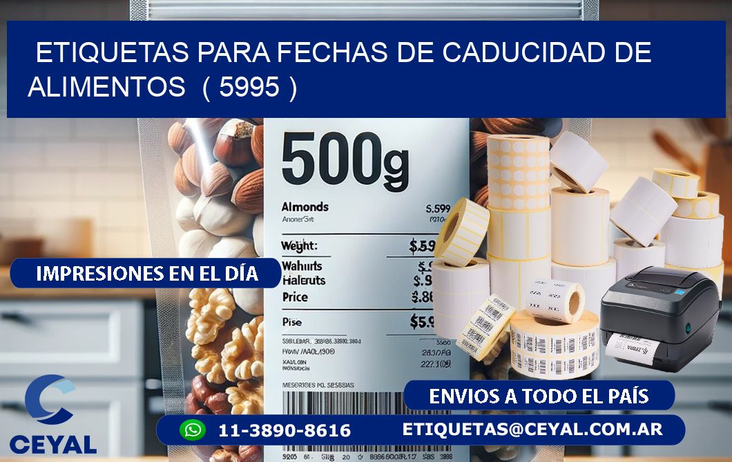 ETIQUETAS PARA FECHAS DE CADUCIDAD DE ALIMENTOS  ( 5995 )