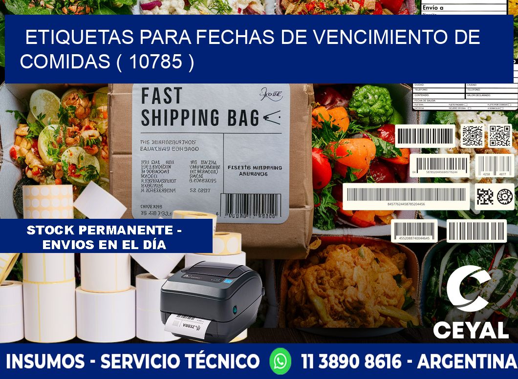 ETIQUETAS PARA FECHAS DE VENCIMIENTO DE COMIDAS ( 10785 )