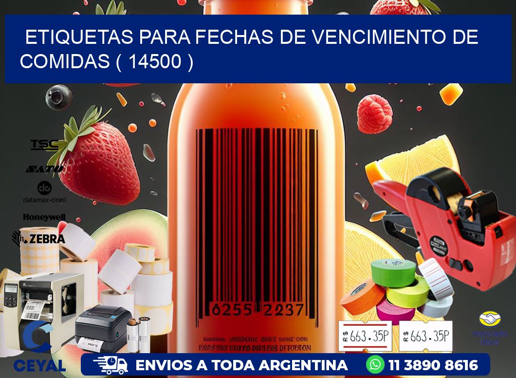 ETIQUETAS PARA FECHAS DE VENCIMIENTO DE COMIDAS ( 14500 )