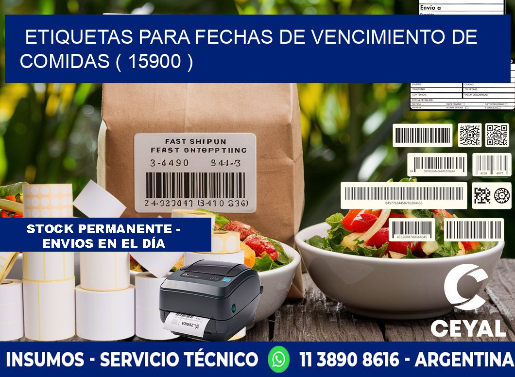 ETIQUETAS PARA FECHAS DE VENCIMIENTO DE COMIDAS ( 15900 )