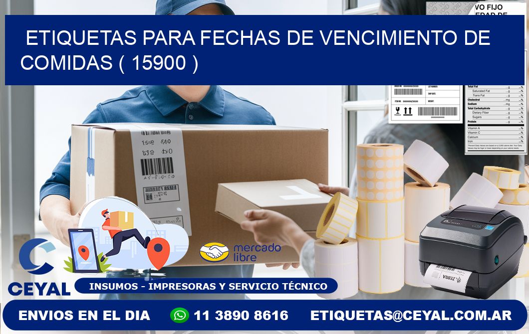 ETIQUETAS PARA FECHAS DE VENCIMIENTO DE COMIDAS ( 15900 )