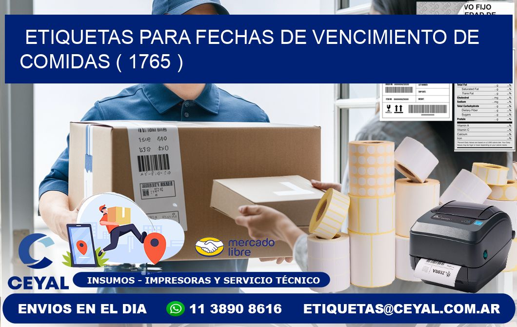 ETIQUETAS PARA FECHAS DE VENCIMIENTO DE COMIDAS ( 1765 )