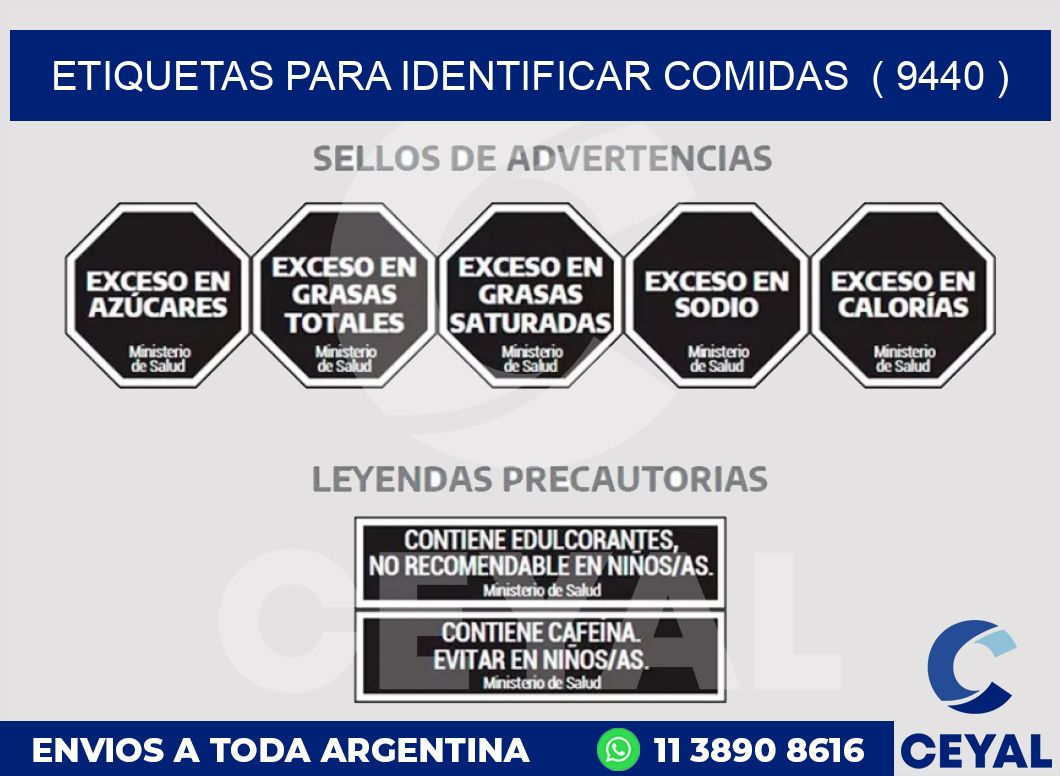 ETIQUETAS PARA IDENTIFICAR COMIDAS ( 9440 )
