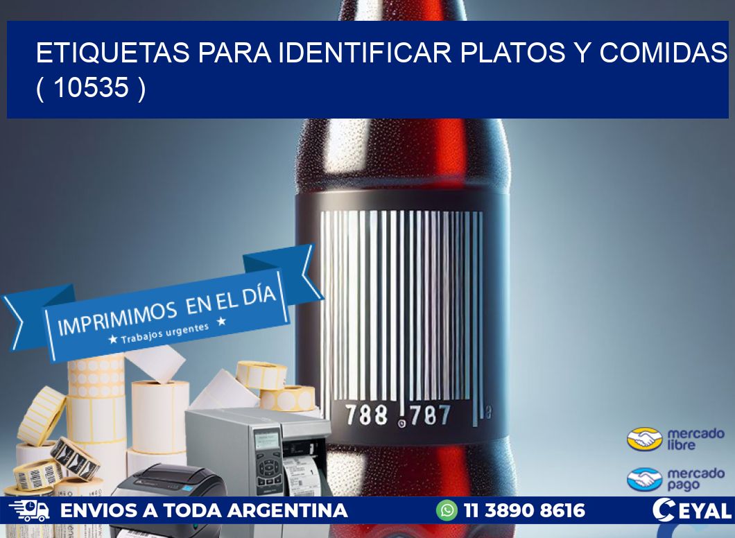 ETIQUETAS PARA IDENTIFICAR PLATOS Y COMIDAS ( 10535 )