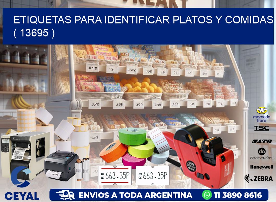 ETIQUETAS PARA IDENTIFICAR PLATOS Y COMIDAS ( 13695 )