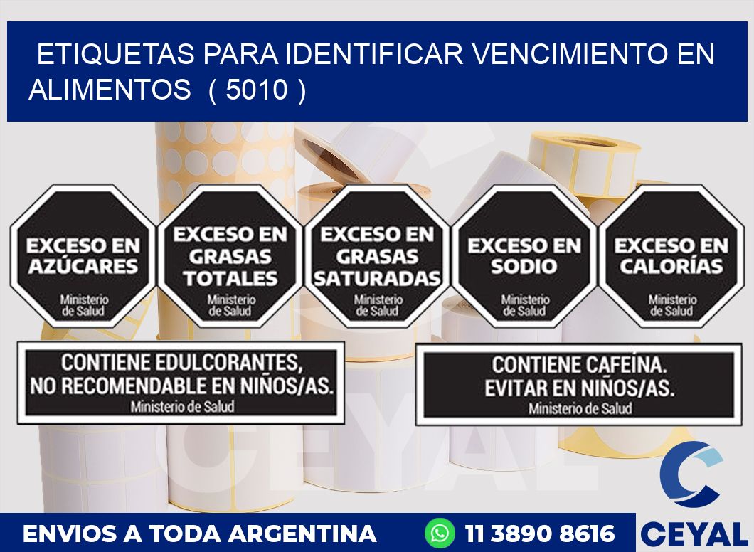 ETIQUETAS PARA IDENTIFICAR VENCIMIENTO EN ALIMENTOS ( 5010 )