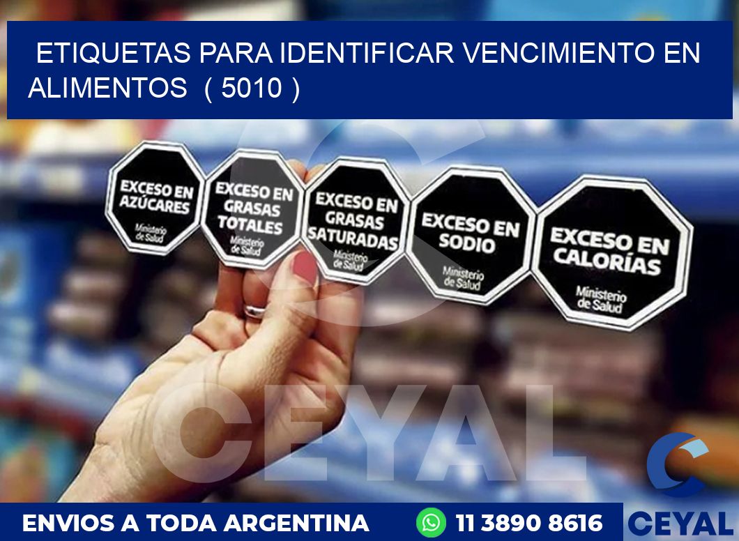 ETIQUETAS PARA IDENTIFICAR VENCIMIENTO EN ALIMENTOS ( 5010 )