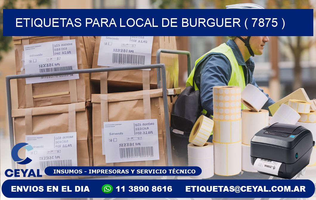ETIQUETAS PARA LOCAL DE BURGUER ( 7875 )