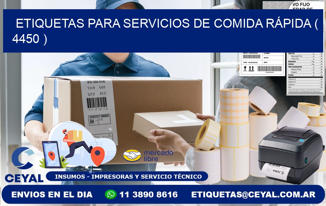 ETIQUETAS PARA SERVICIOS DE COMIDA RÁPIDA ( 4450 )