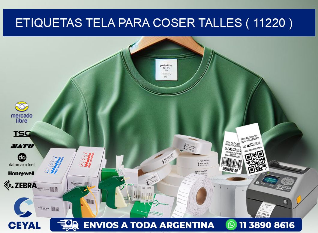 ETIQUETAS TELA PARA COSER TALLES ( 11220 )