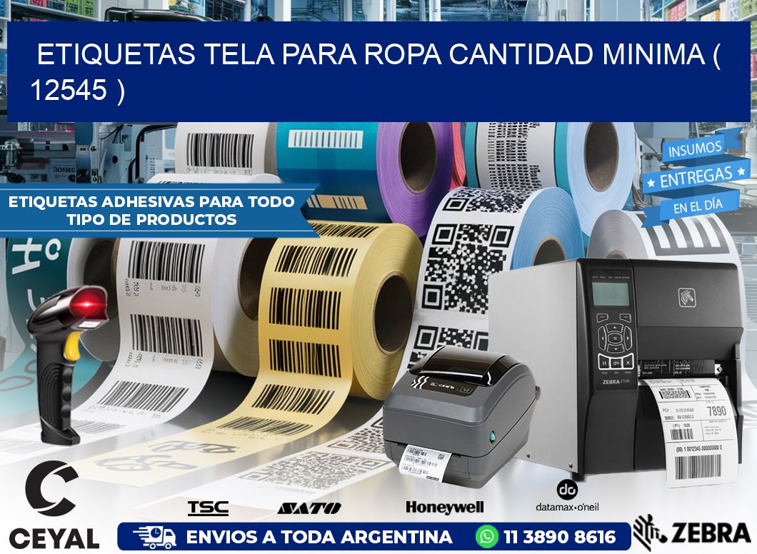 ETIQUETAS TELA PARA ROPA CANTIDAD MINIMA ( 12545 )