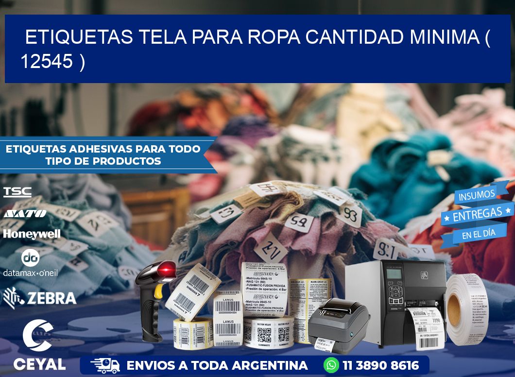 ETIQUETAS TELA PARA ROPA CANTIDAD MINIMA ( 12545 )