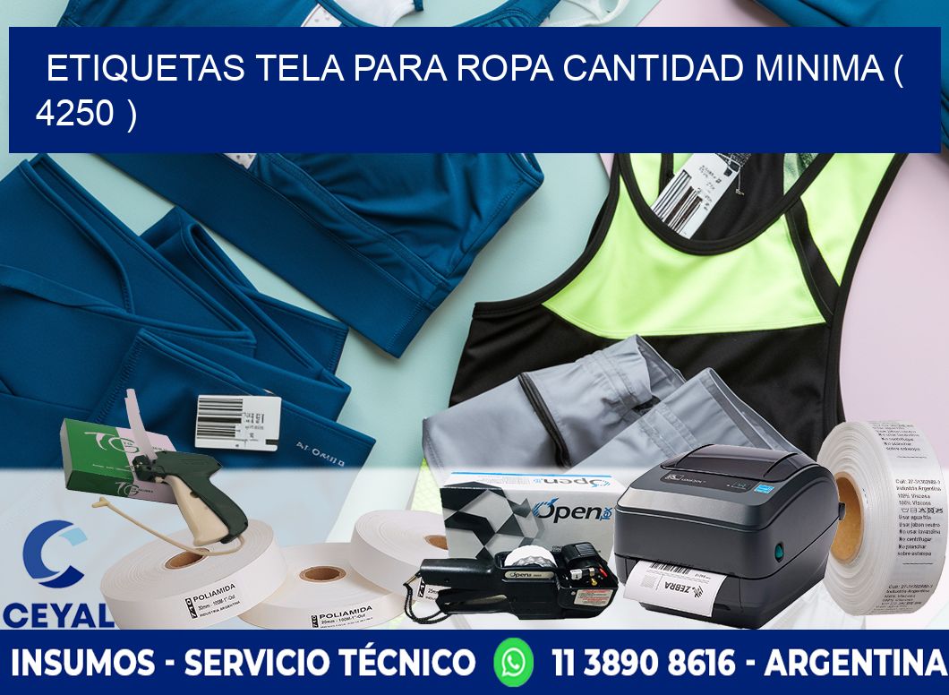 ETIQUETAS TELA PARA ROPA CANTIDAD MINIMA ( 4250 )