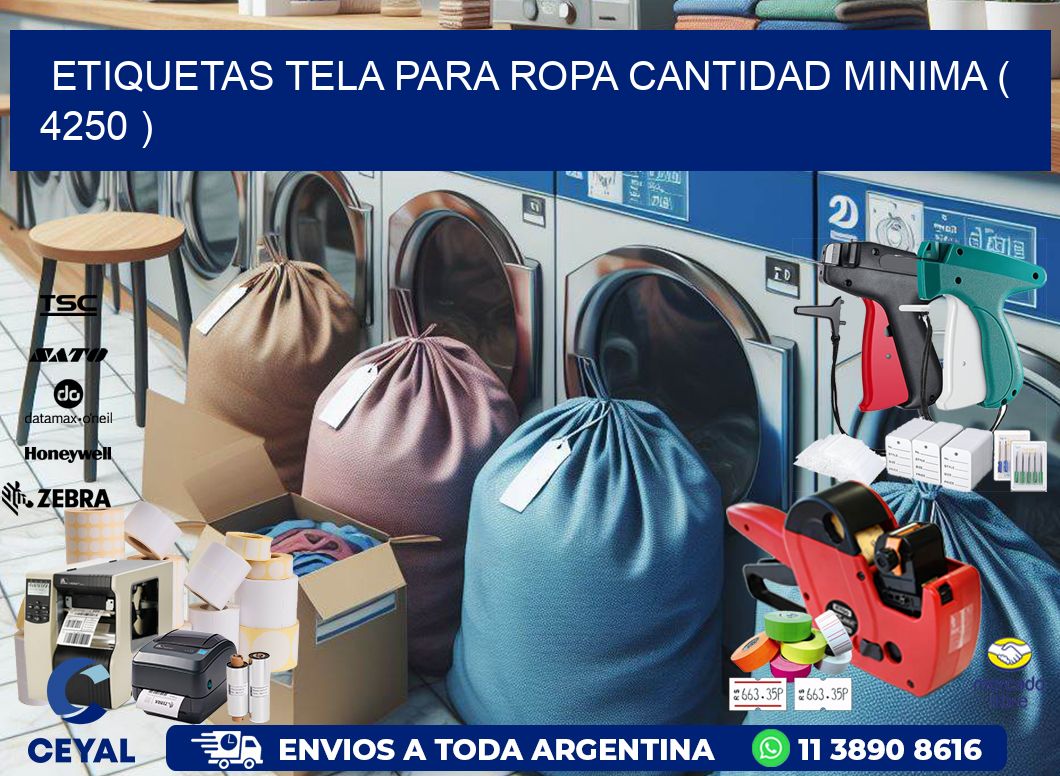ETIQUETAS TELA PARA ROPA CANTIDAD MINIMA ( 4250 )