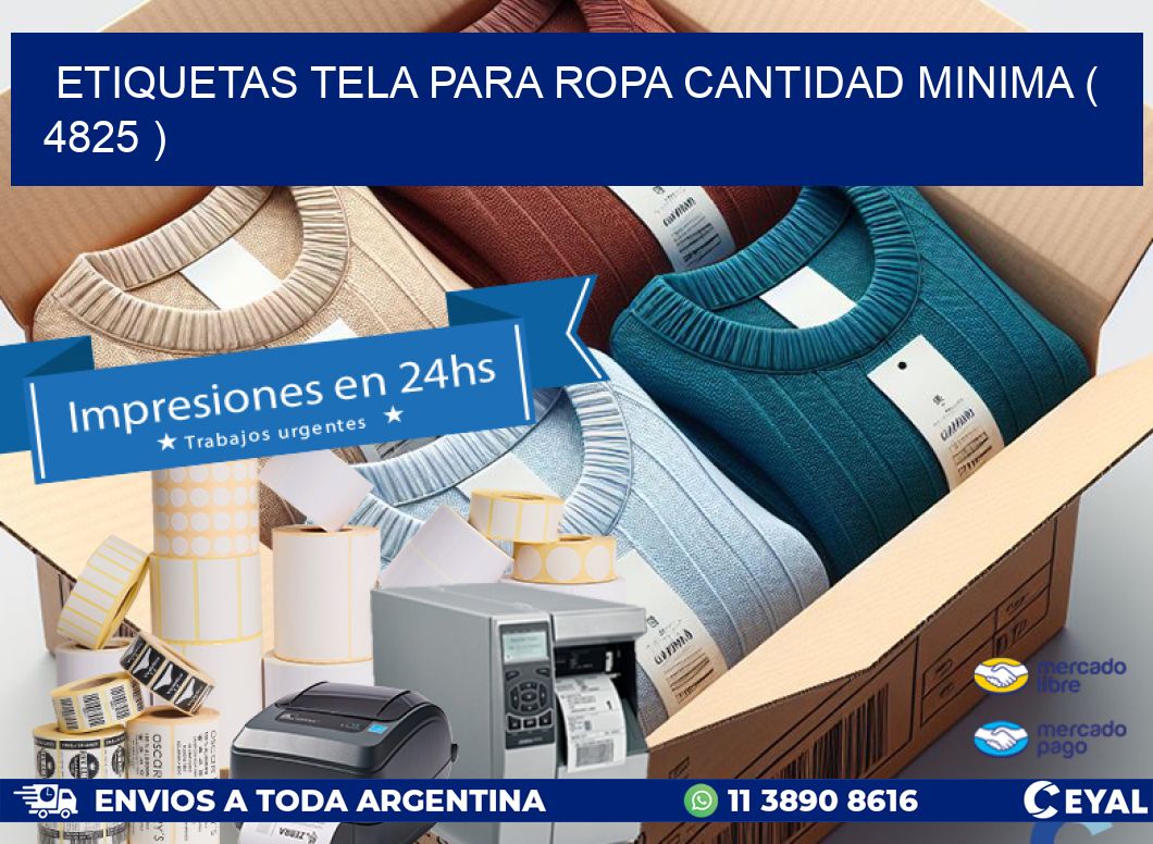 ETIQUETAS TELA PARA ROPA CANTIDAD MINIMA ( 4825 )