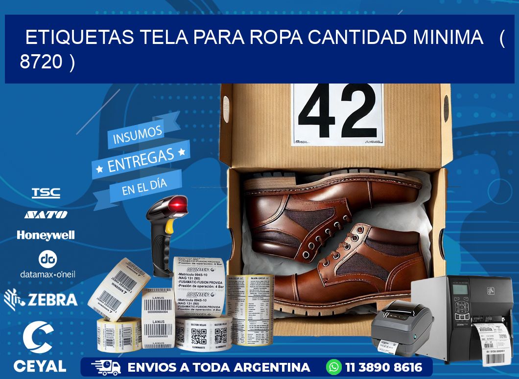 ETIQUETAS TELA PARA ROPA CANTIDAD MINIMA   ( 8720 )