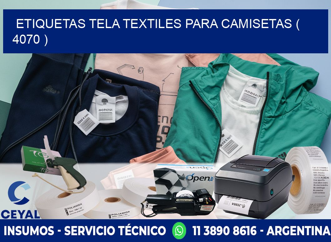 ETIQUETAS TELA TEXTILES PARA CAMISETAS ( 4070 )