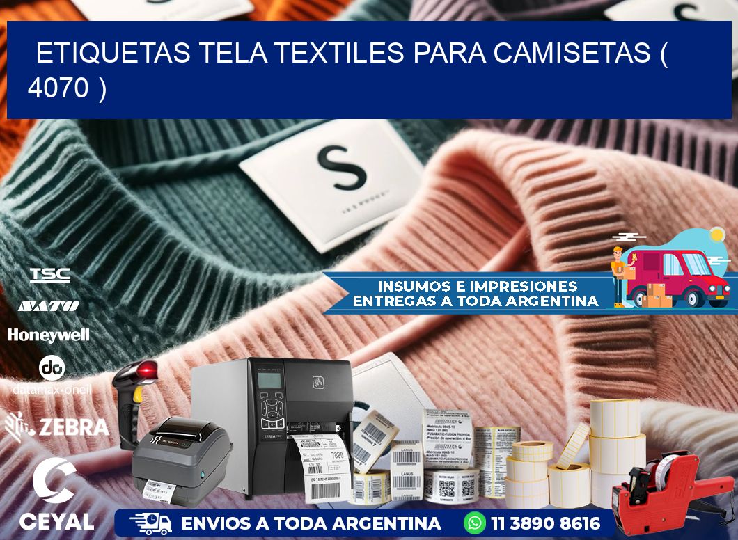 ETIQUETAS TELA TEXTILES PARA CAMISETAS ( 4070 )