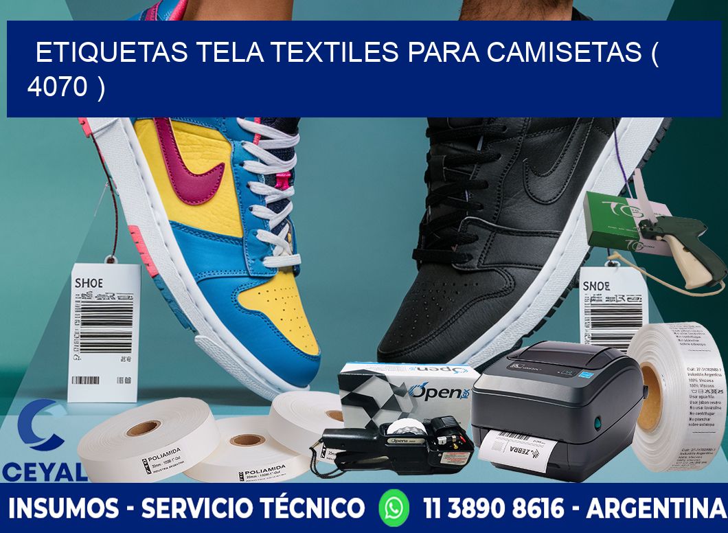 ETIQUETAS TELA TEXTILES PARA CAMISETAS ( 4070 )
