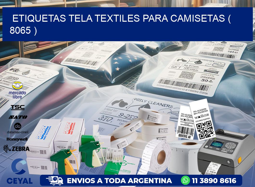 ETIQUETAS TELA TEXTILES PARA CAMISETAS ( 8065 )