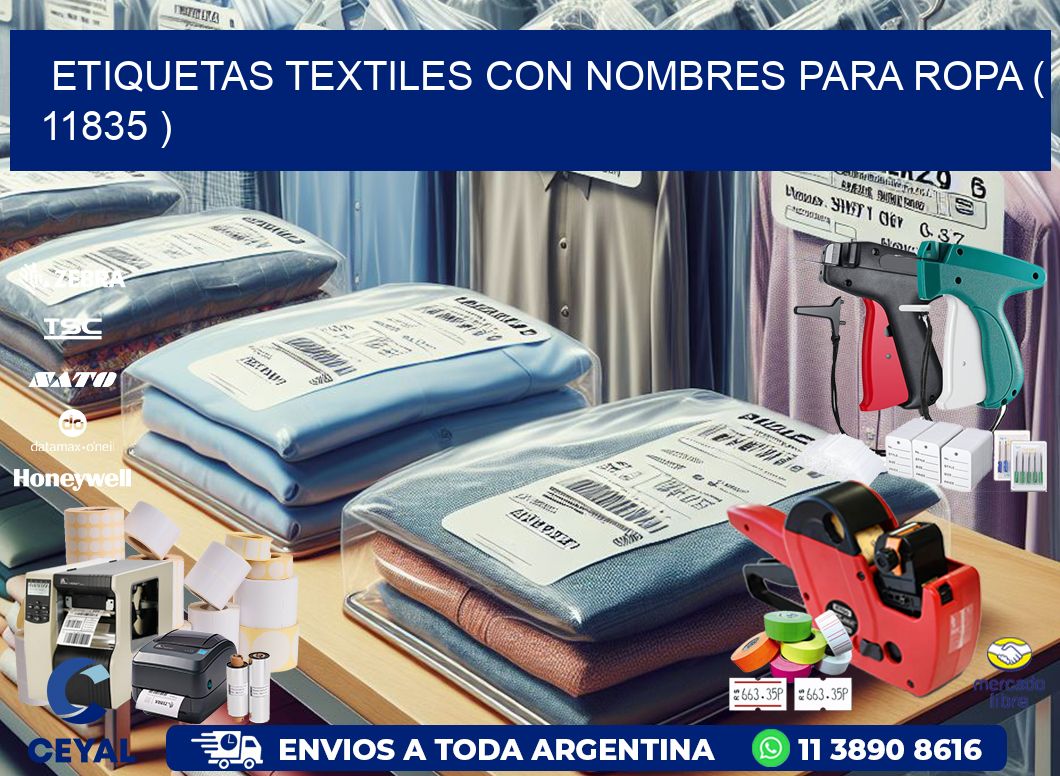 ETIQUETAS TEXTILES CON NOMBRES PARA ROPA ( 11835 )