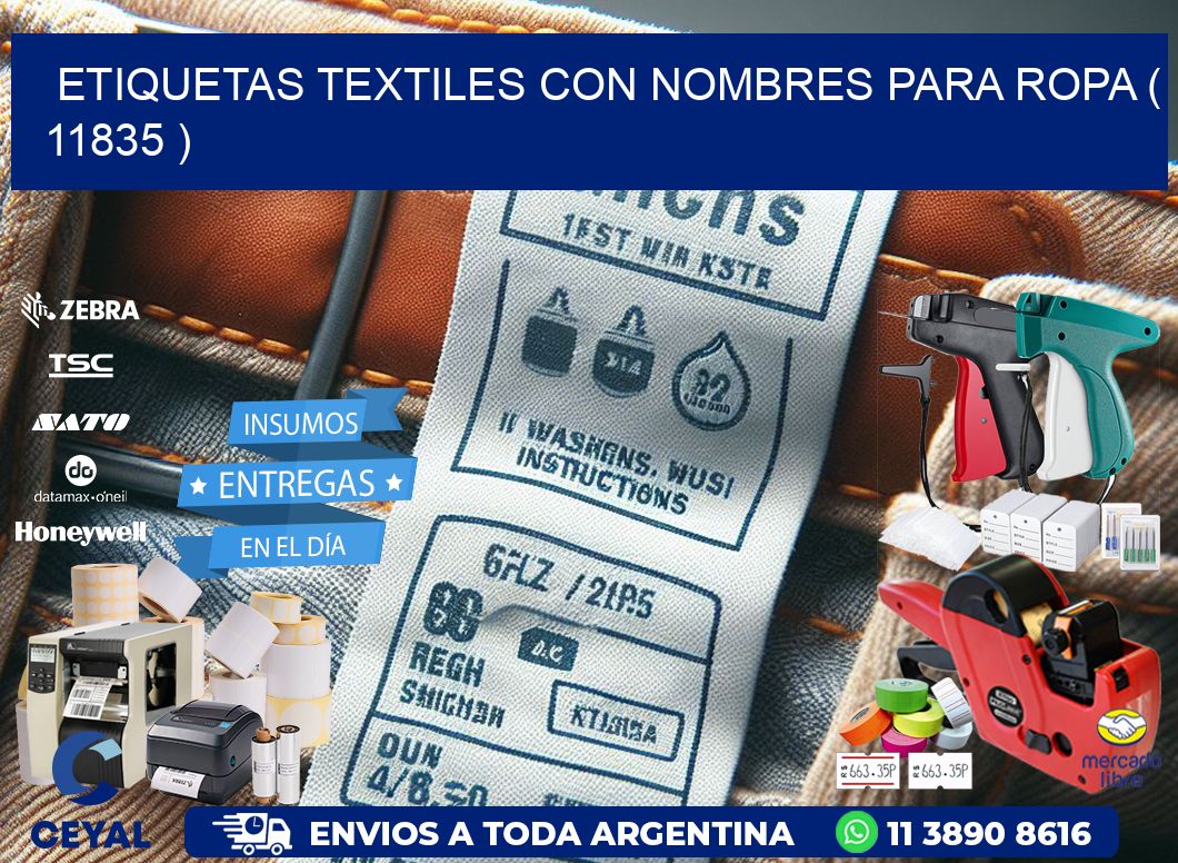 ETIQUETAS TEXTILES CON NOMBRES PARA ROPA ( 11835 )
