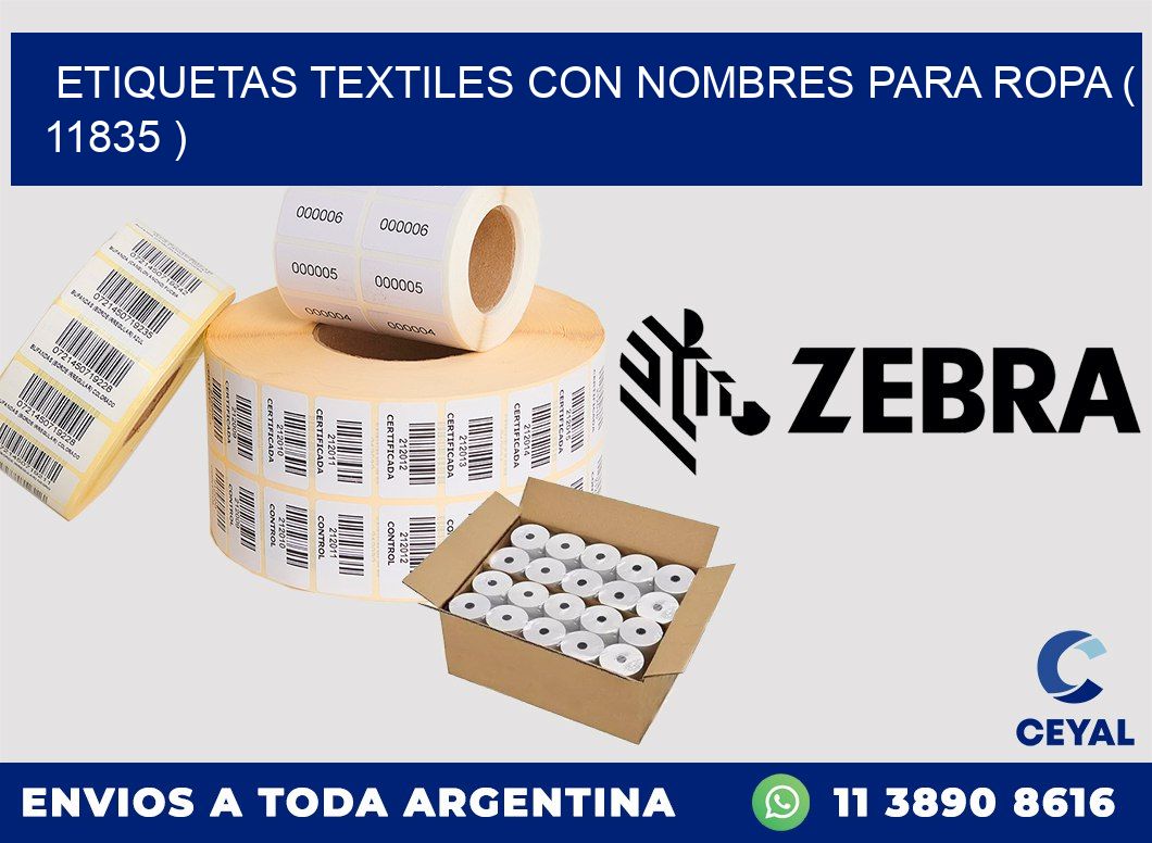 ETIQUETAS TEXTILES CON NOMBRES PARA ROPA ( 11835 )