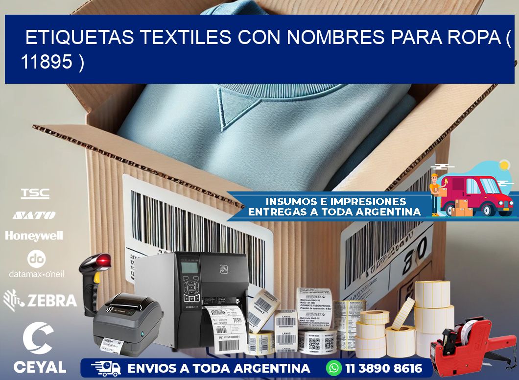 ETIQUETAS TEXTILES CON NOMBRES PARA ROPA ( 11895 )