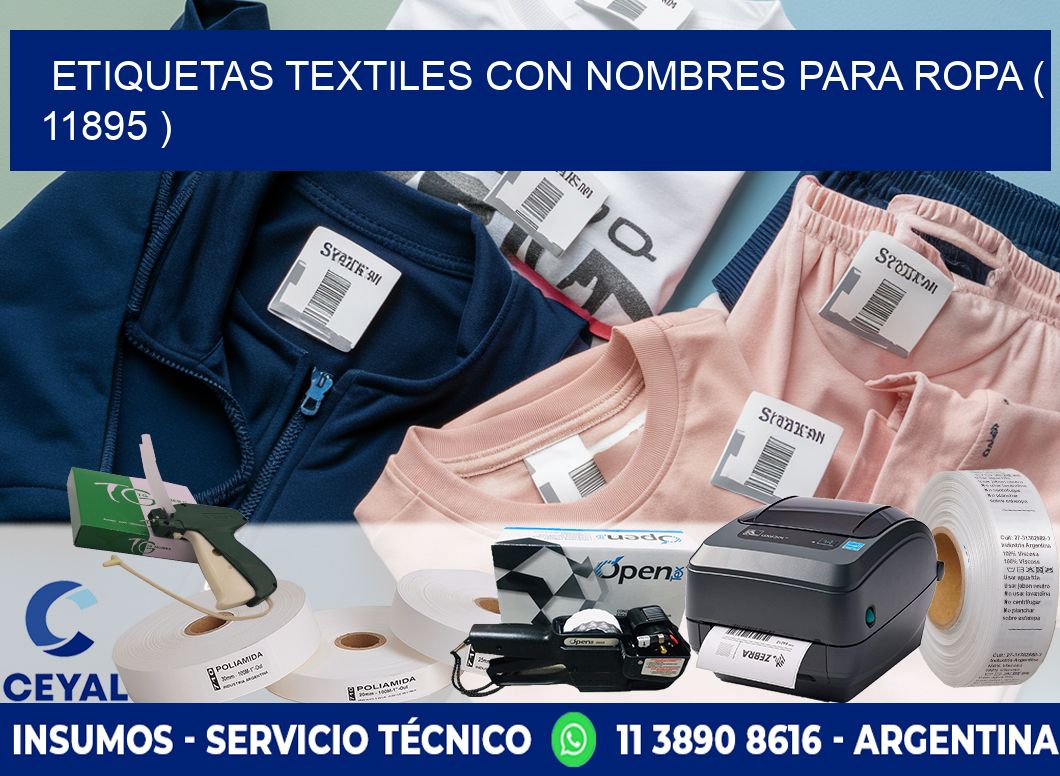 ETIQUETAS TEXTILES CON NOMBRES PARA ROPA ( 11895 )