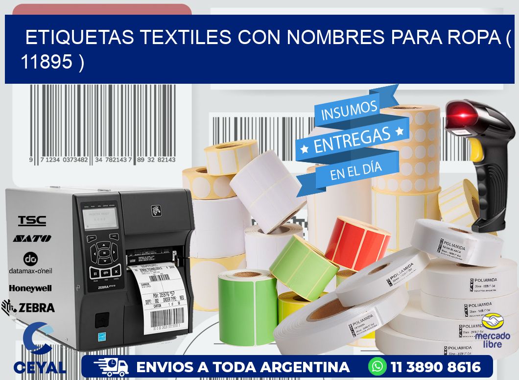 ETIQUETAS TEXTILES CON NOMBRES PARA ROPA ( 11895 )