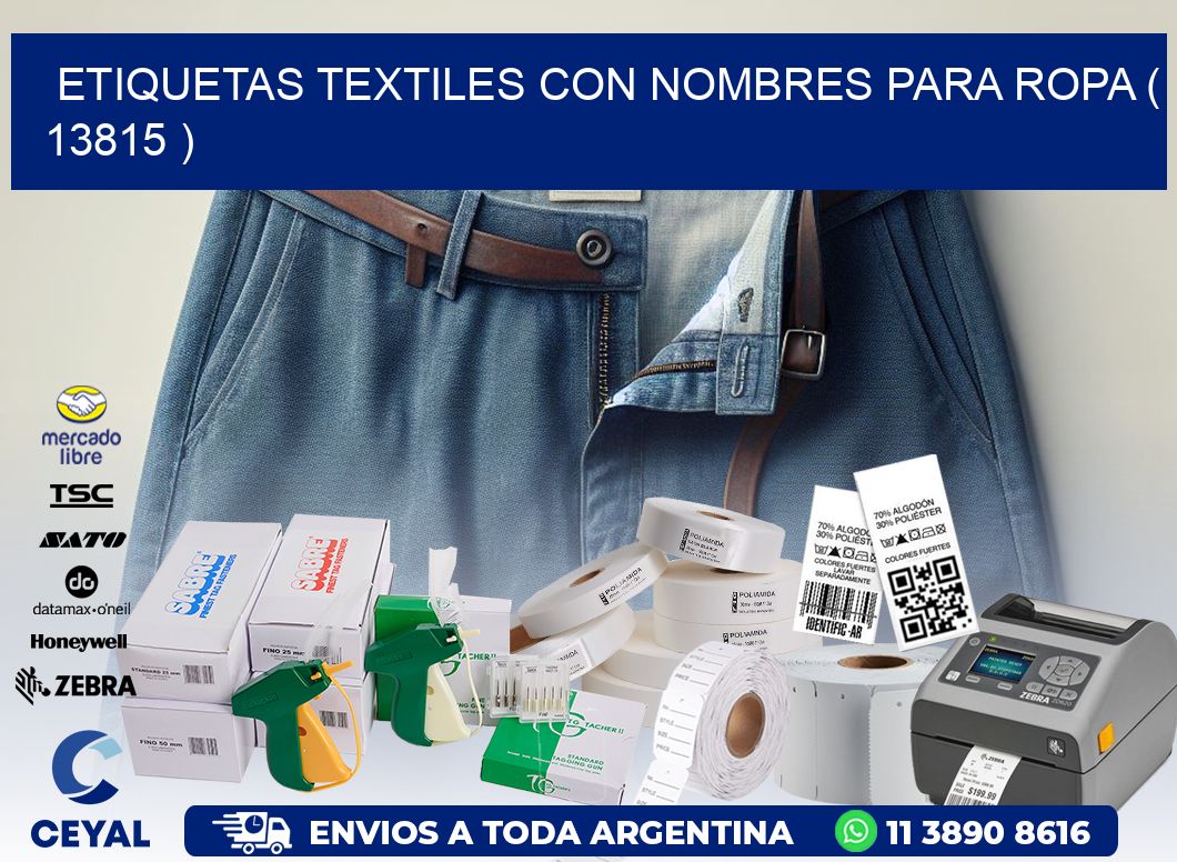 ETIQUETAS TEXTILES CON NOMBRES PARA ROPA ( 13815 )