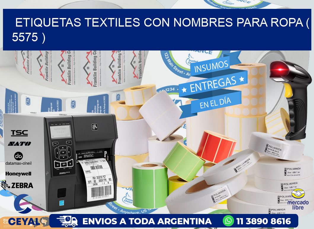 ETIQUETAS TEXTILES CON NOMBRES PARA ROPA ( 5575 )
