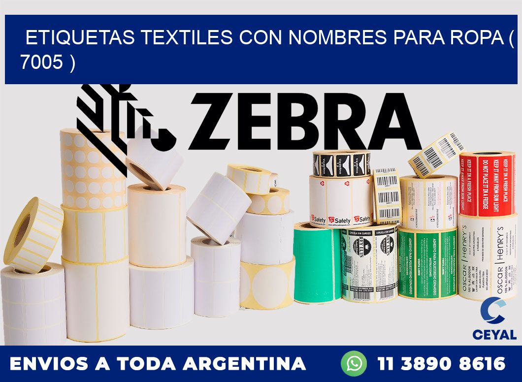 ETIQUETAS TEXTILES CON NOMBRES PARA ROPA ( 7005 )