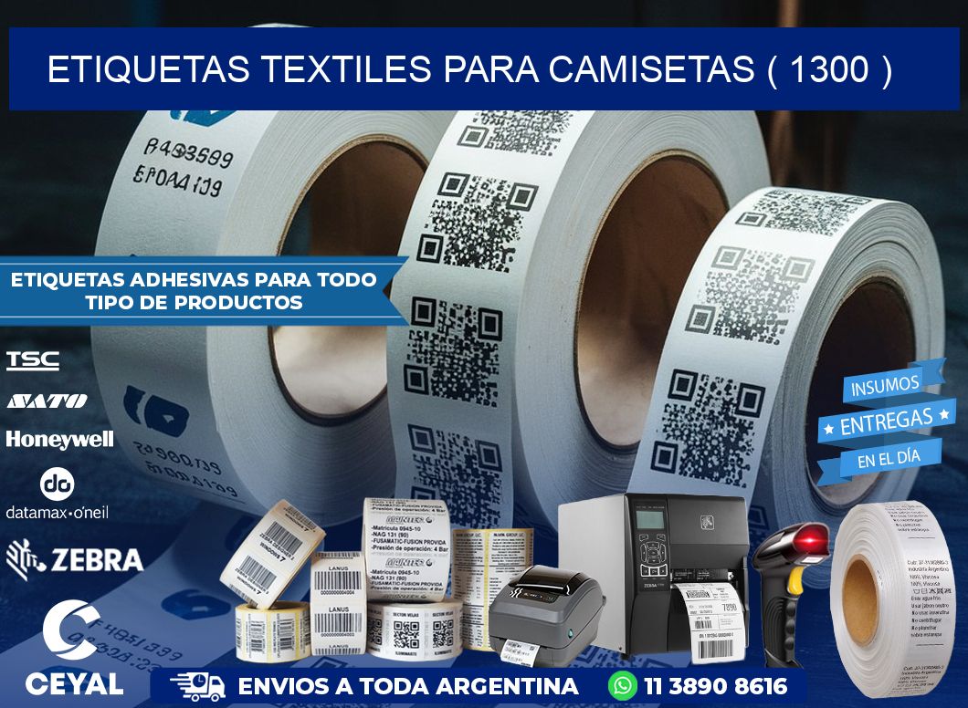 ETIQUETAS TEXTILES PARA CAMISETAS ( 1300 )