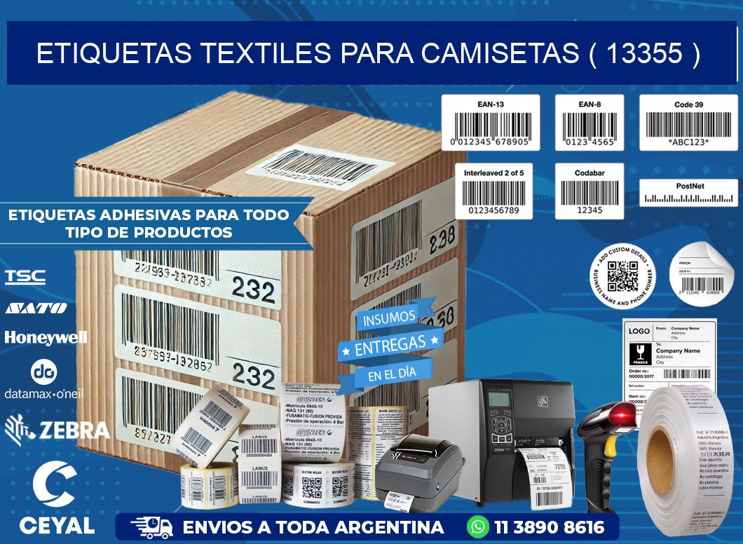 ETIQUETAS TEXTILES PARA CAMISETAS ( 13355 )