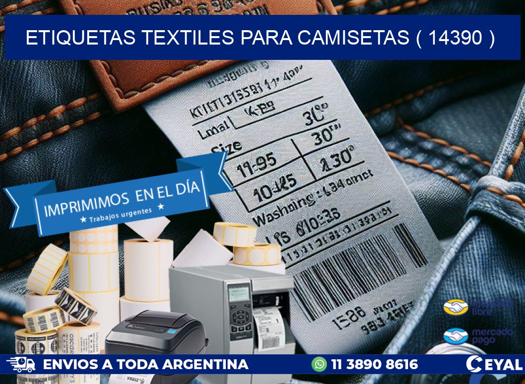 ETIQUETAS TEXTILES PARA CAMISETAS ( 14390 )