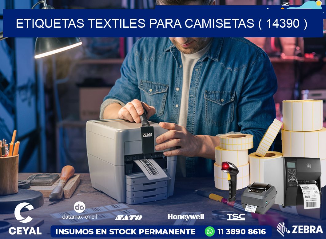 ETIQUETAS TEXTILES PARA CAMISETAS ( 14390 )