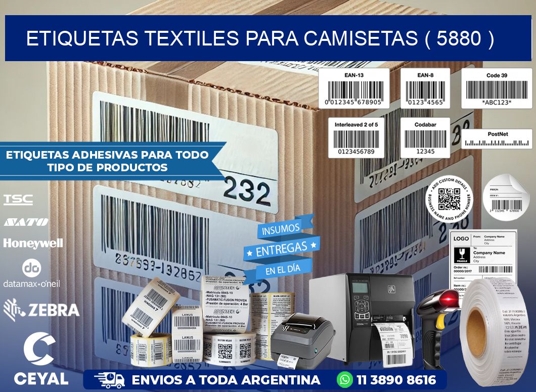ETIQUETAS TEXTILES PARA CAMISETAS ( 5880 )