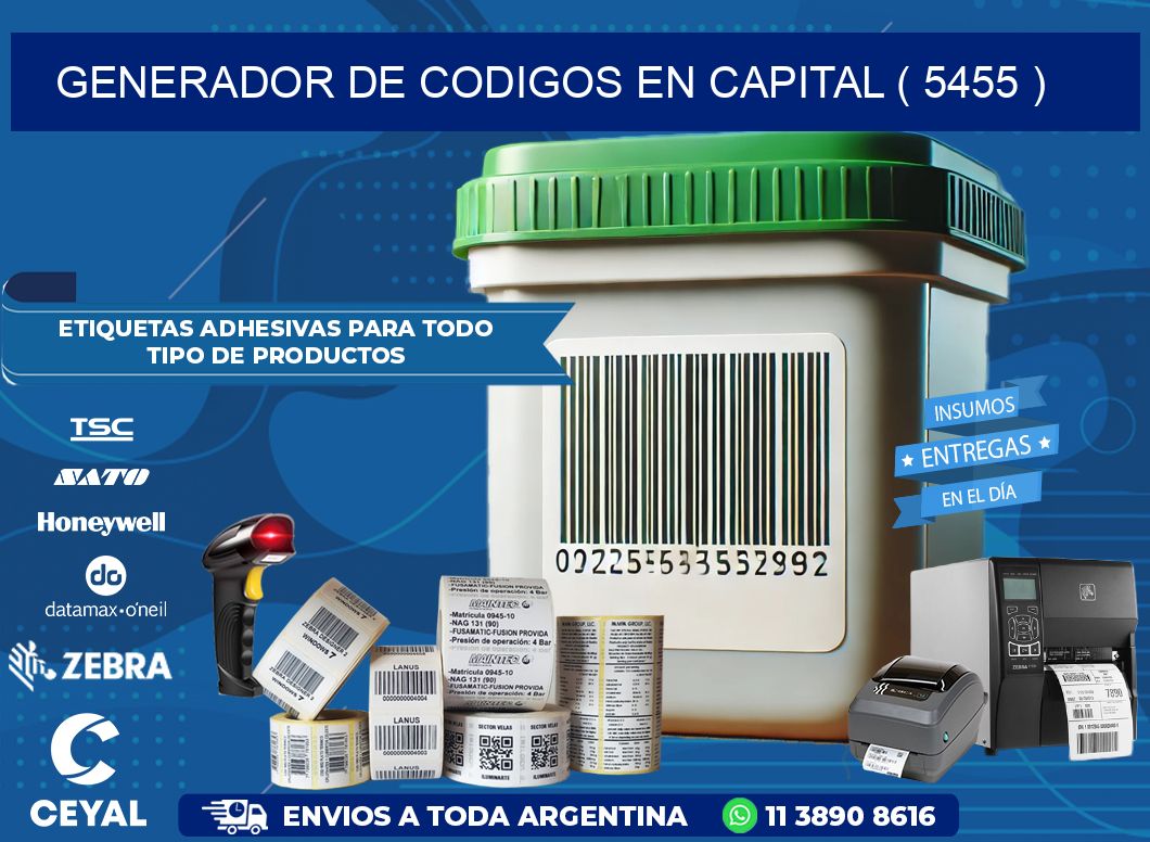 GENERADOR DE CODIGOS EN CAPITAL ( 5455 )