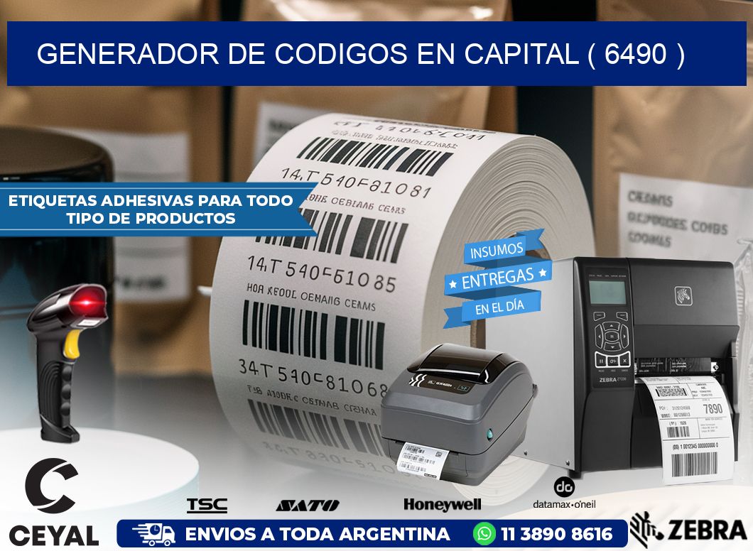 GENERADOR DE CODIGOS EN CAPITAL ( 6490 )