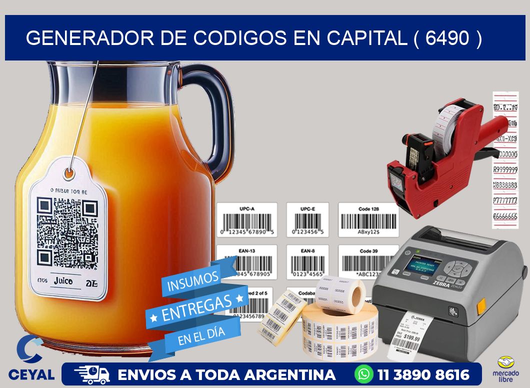 GENERADOR DE CODIGOS EN CAPITAL ( 6490 )