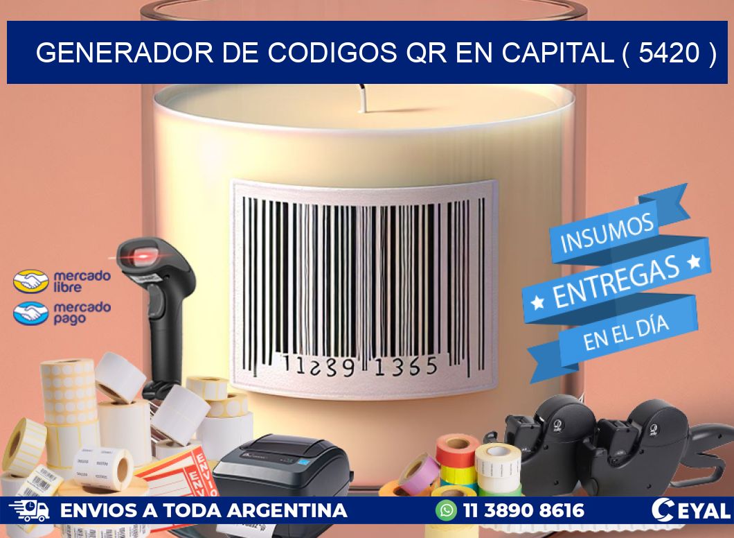 GENERADOR DE CODIGOS QR EN CAPITAL ( 5420 )